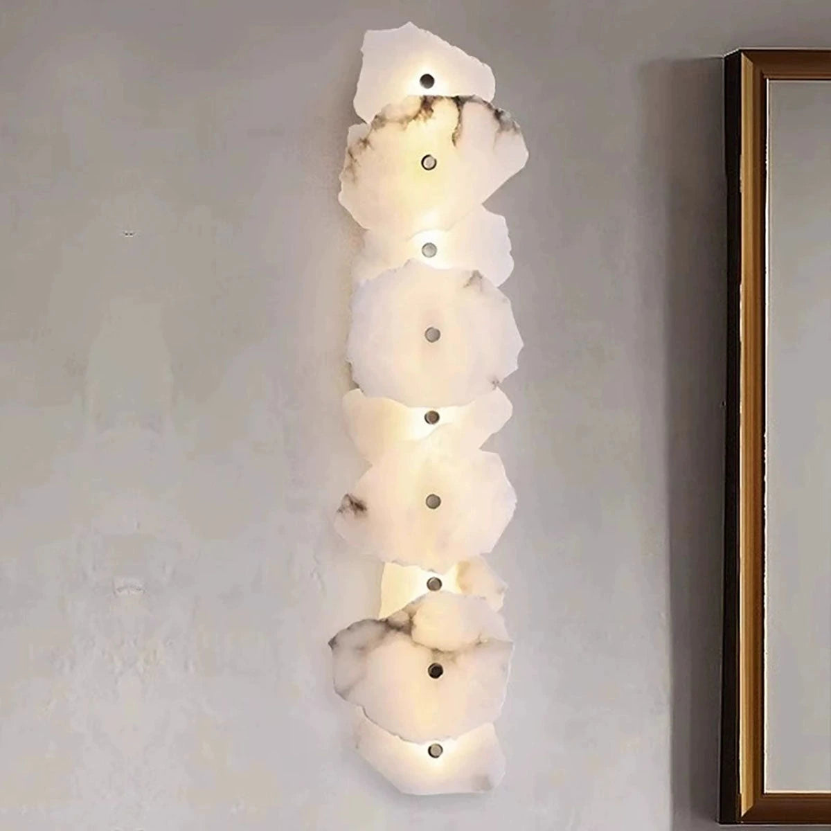 Solid Brass + Marble Wall Sconce — product view 2