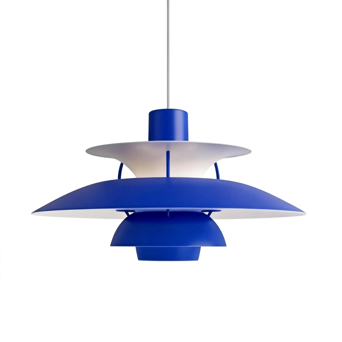 Layered Scandinavian Pendant Lamp in Klein blue finish
