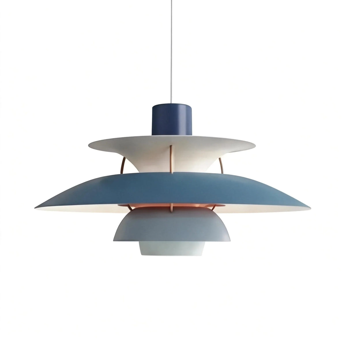 Layered Scandinavian Pendant Lamp in ombre blue finish