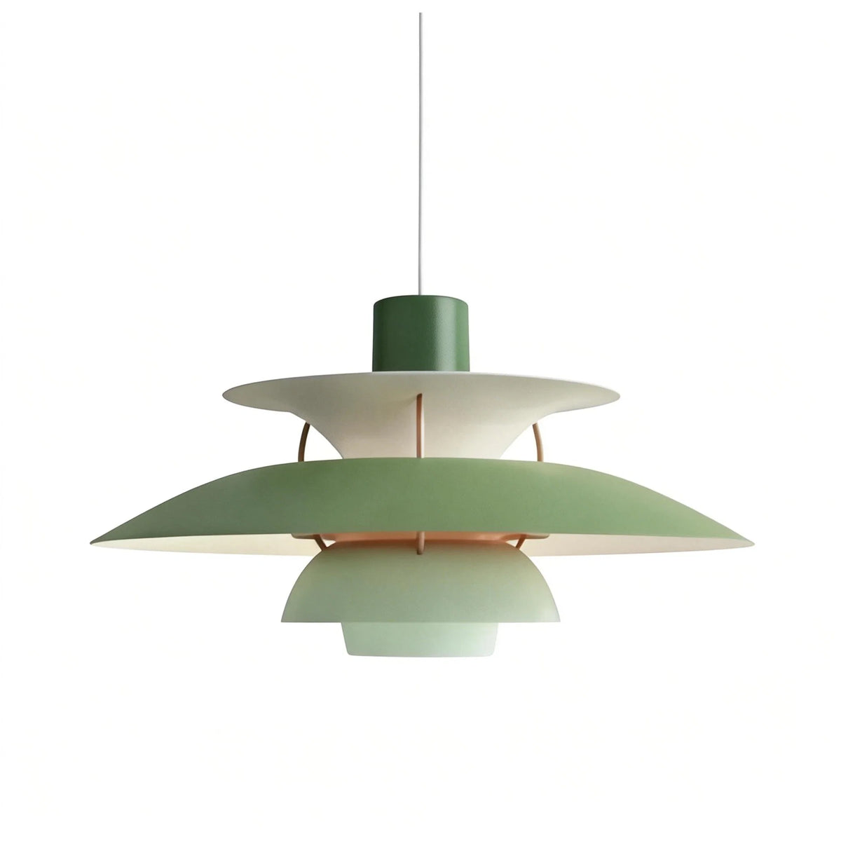 Layered Scandinavian Pendant Lamp in turquoise finish