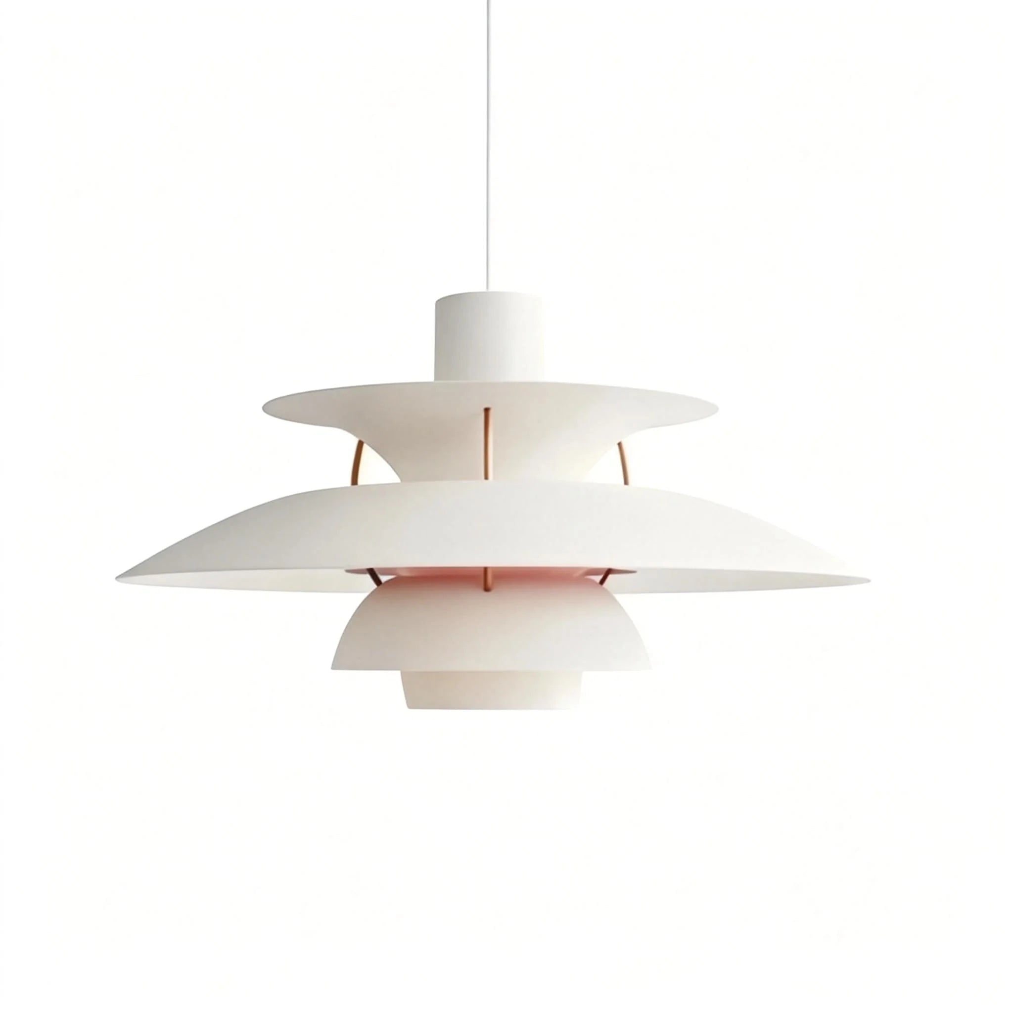 Layered Scandinavian Pendant Lamp in warm white finish