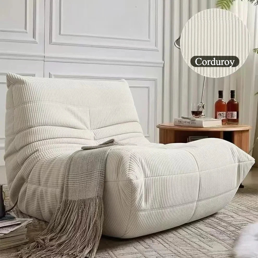 White low profile modular lounge module front angle